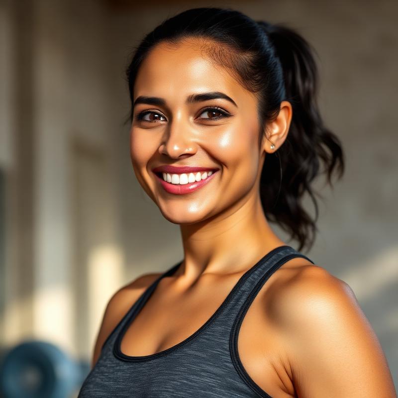 Woman in her 40s training
