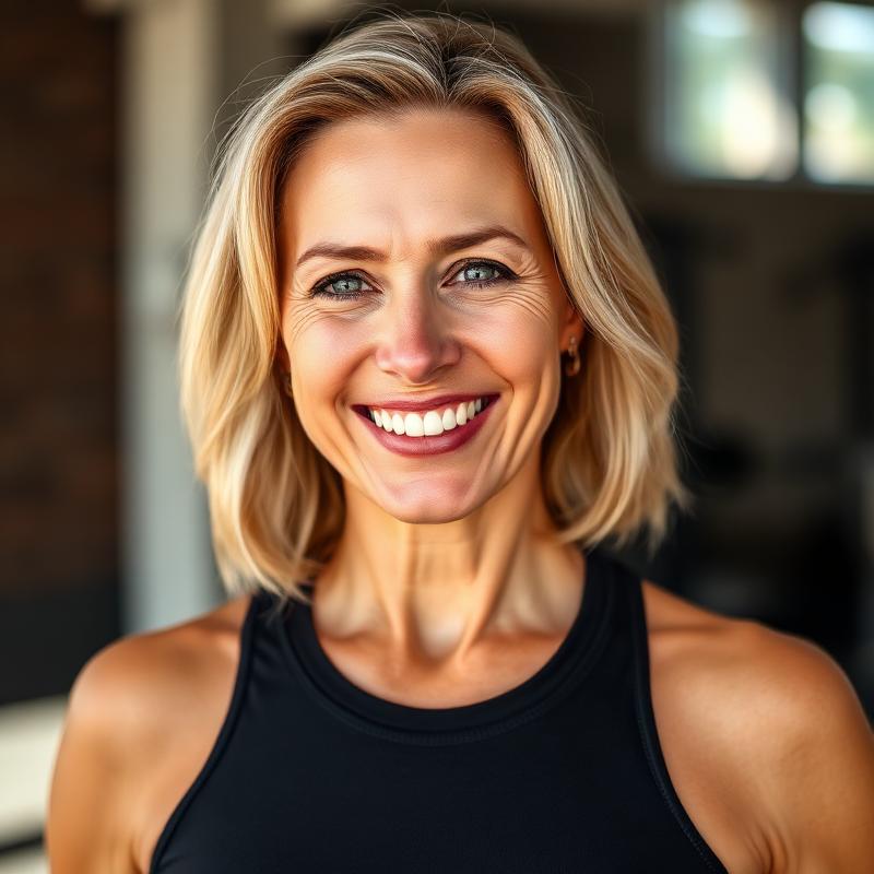 Woman in her 40s training